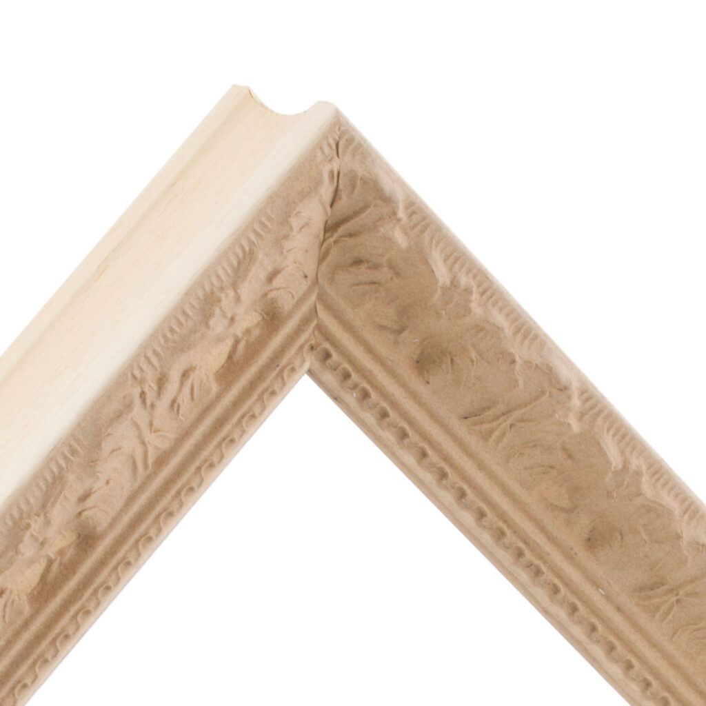 Una cornice con un disegno floreale sull'angolo