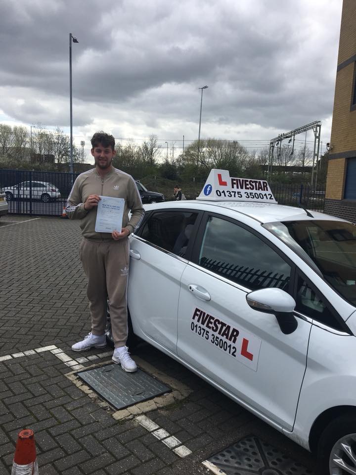 Jordan passed his driving test with Nicola in 2018  in 2018 - FIVESTAR Driver Training