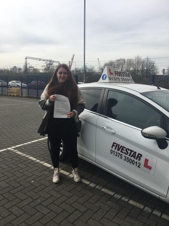 Rosie passed her driving test with Nicola  in 2018 - FIVESTAR Driver Training
