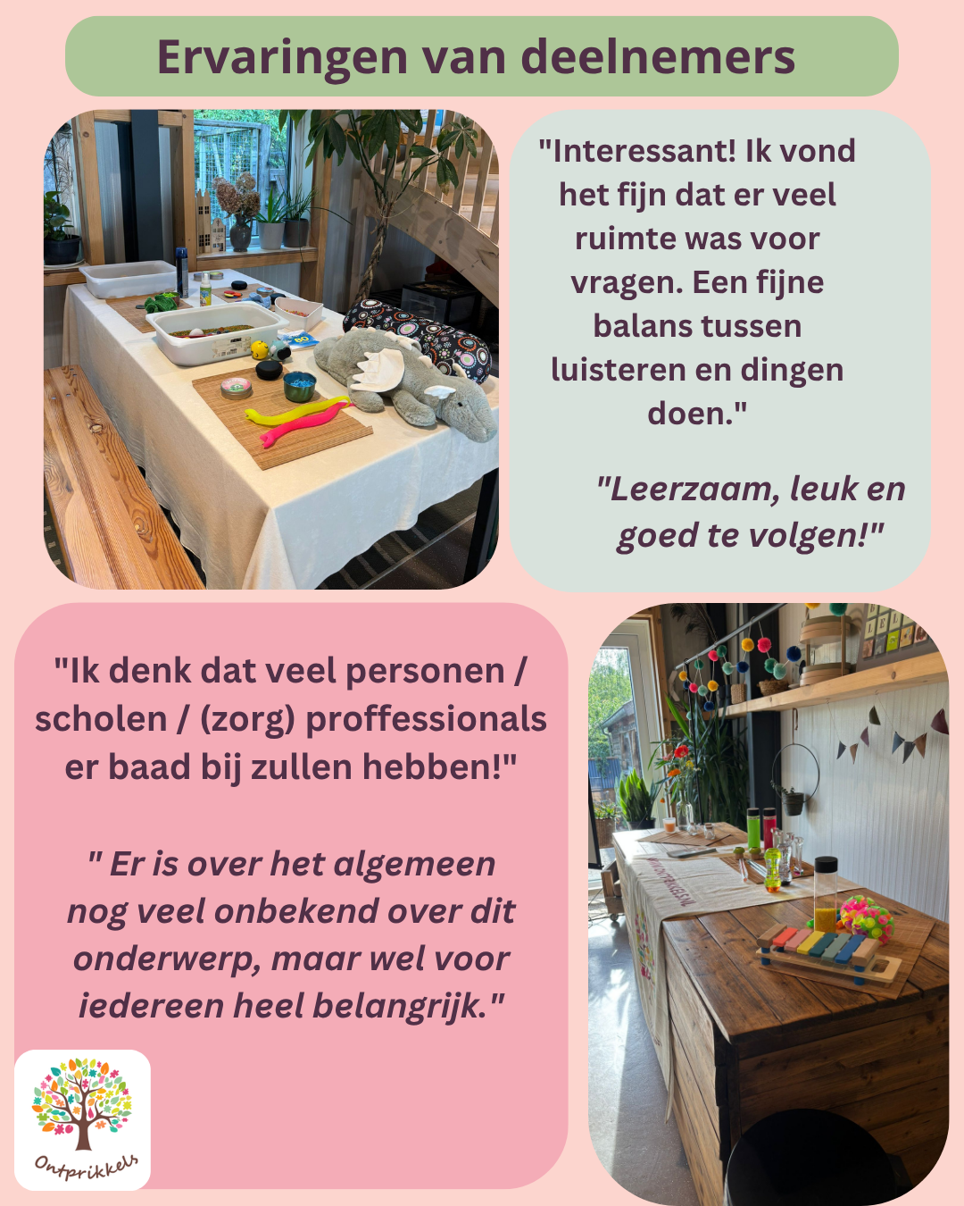 11 sep. De wereld vol prikkels! - interactieve workshop over prikkelverwerking