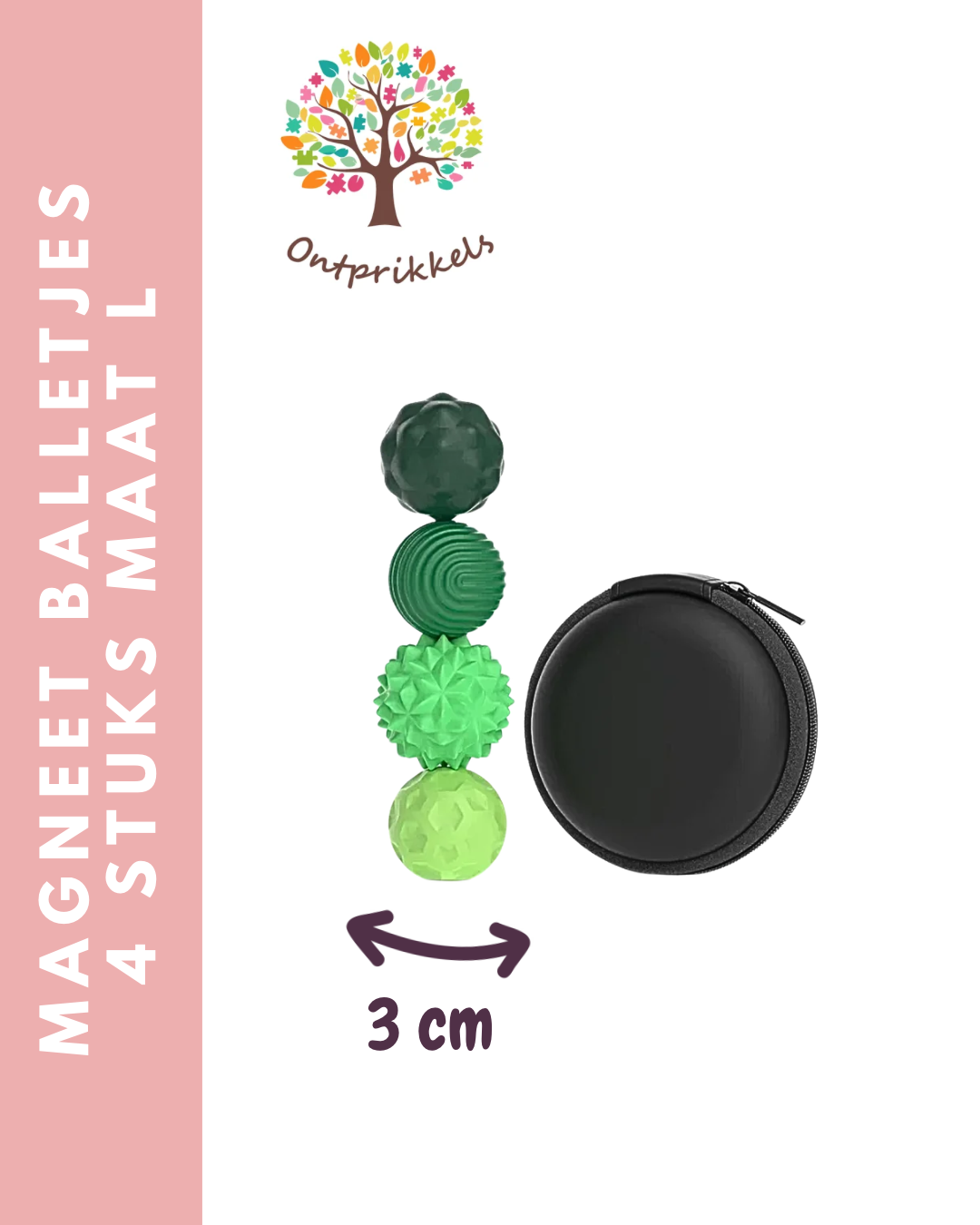Magnetische balletjes - 4 stuks maat L