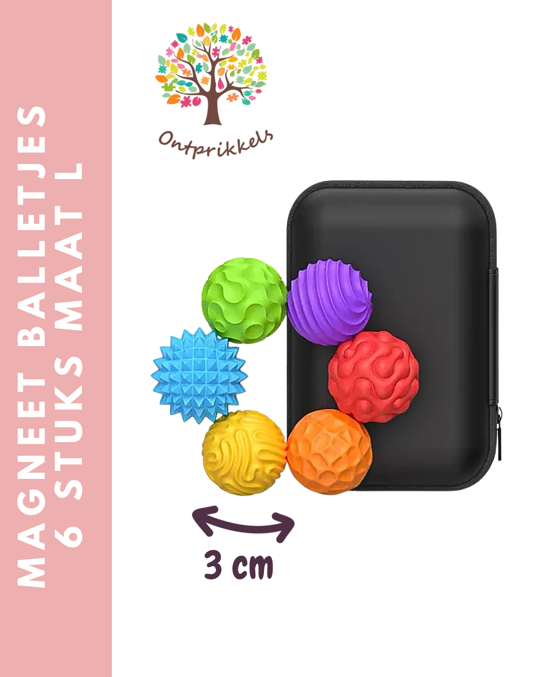 Magneet balletje - 6 stuks maat L