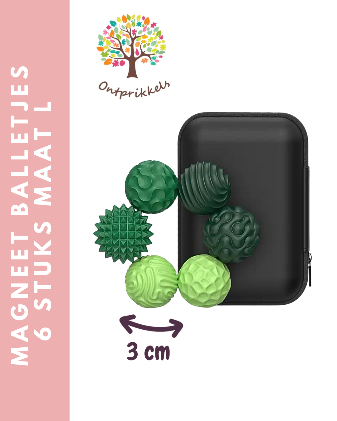 Magneet balletje - 6 stuks maat L