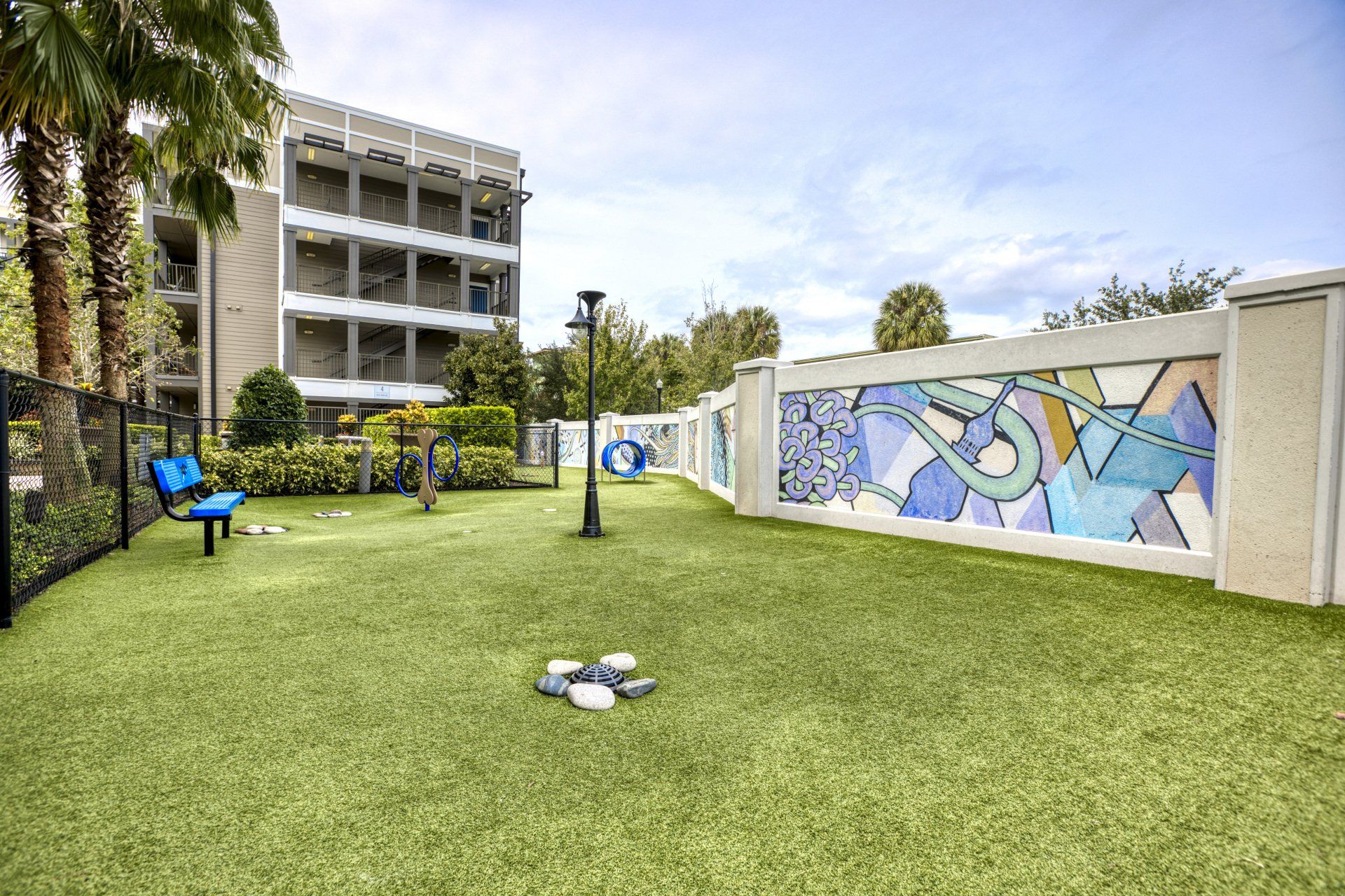 grass area and park at NoHo Flats