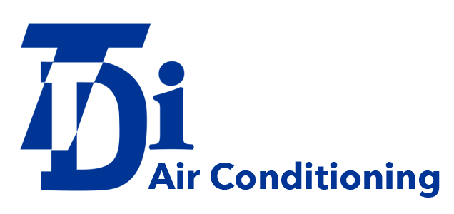 Logo with blue "TDi" letters and "Air Conditioning" text.