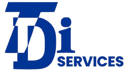 Logo with blue "TDi" letters and "Air Conditioning" text.
