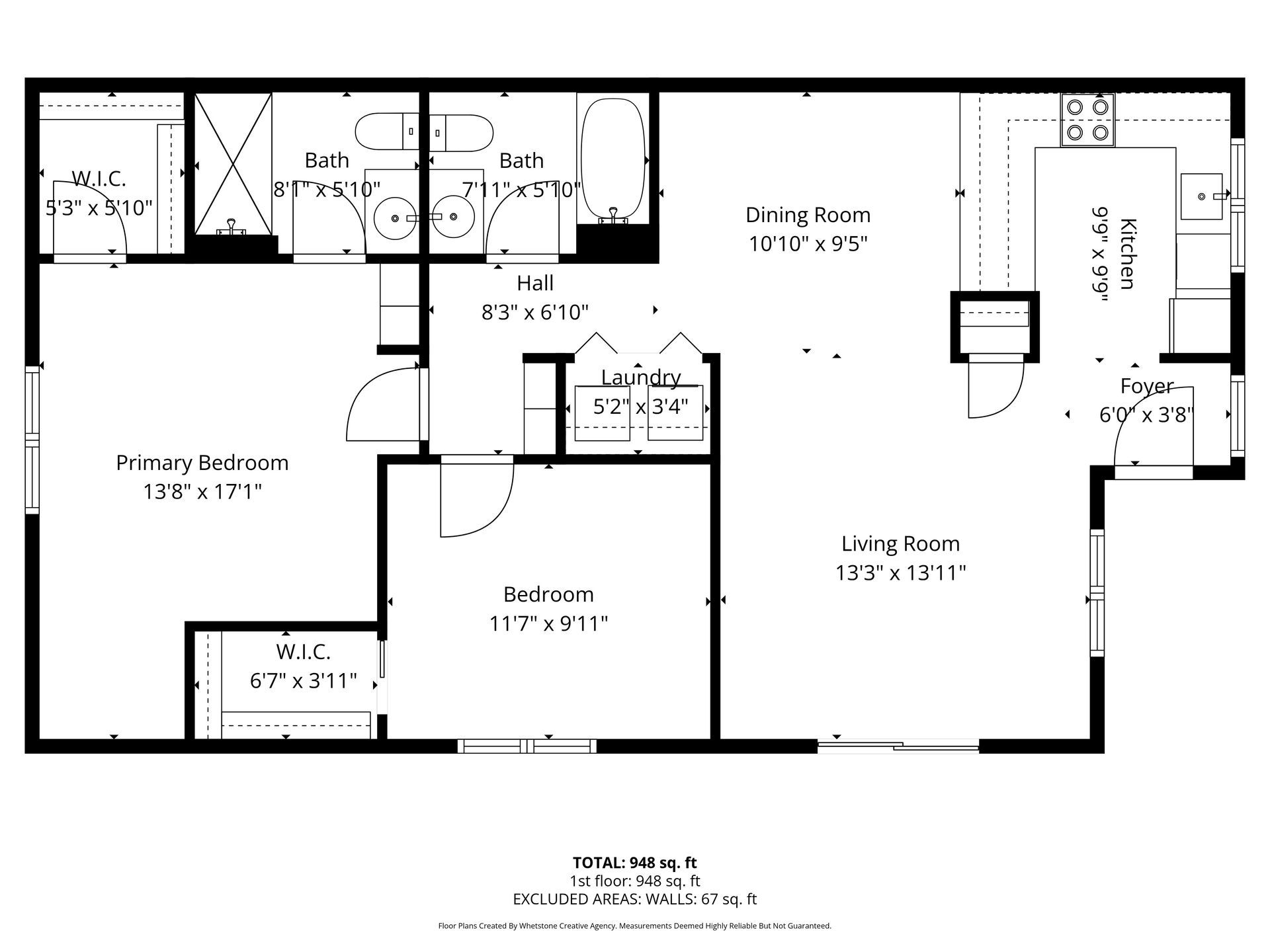 Flat 1 With Dimensions