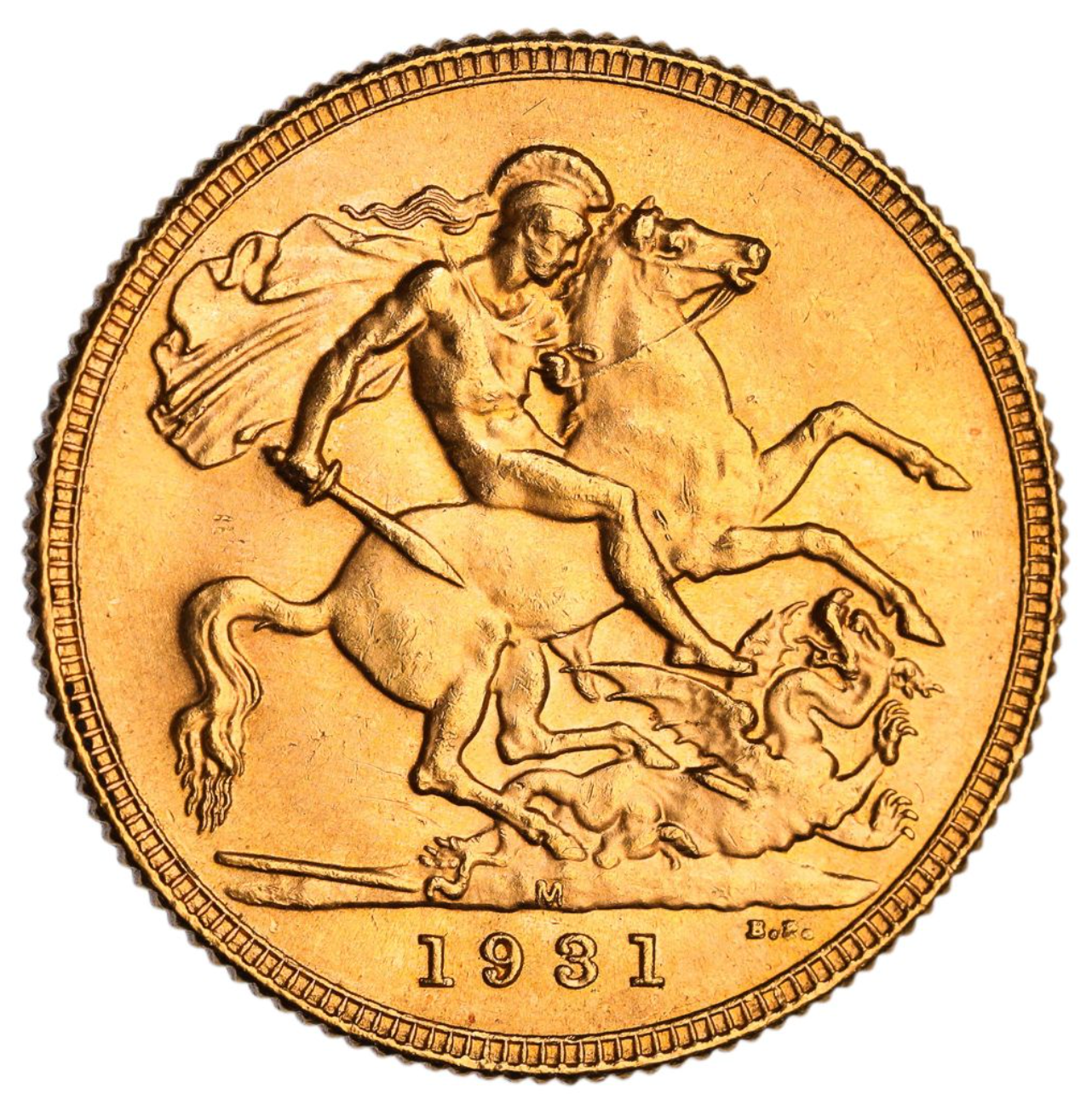 1931-M, Sovereign, UNC. Sold $2,867