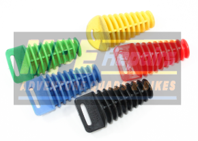 Two Red Exhaust Plugs — MPE Adventure Quads & Bikes In Thornton, NSW