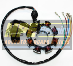 Stator With Copper Coils, Wiring and Connectors; Used in a Motorcycle Engine — MPE Adventure Quads & Bikes In Thornton, NSW