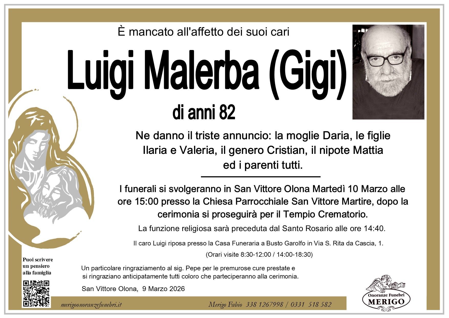 necrologio Luigi Malerba (Gigi)