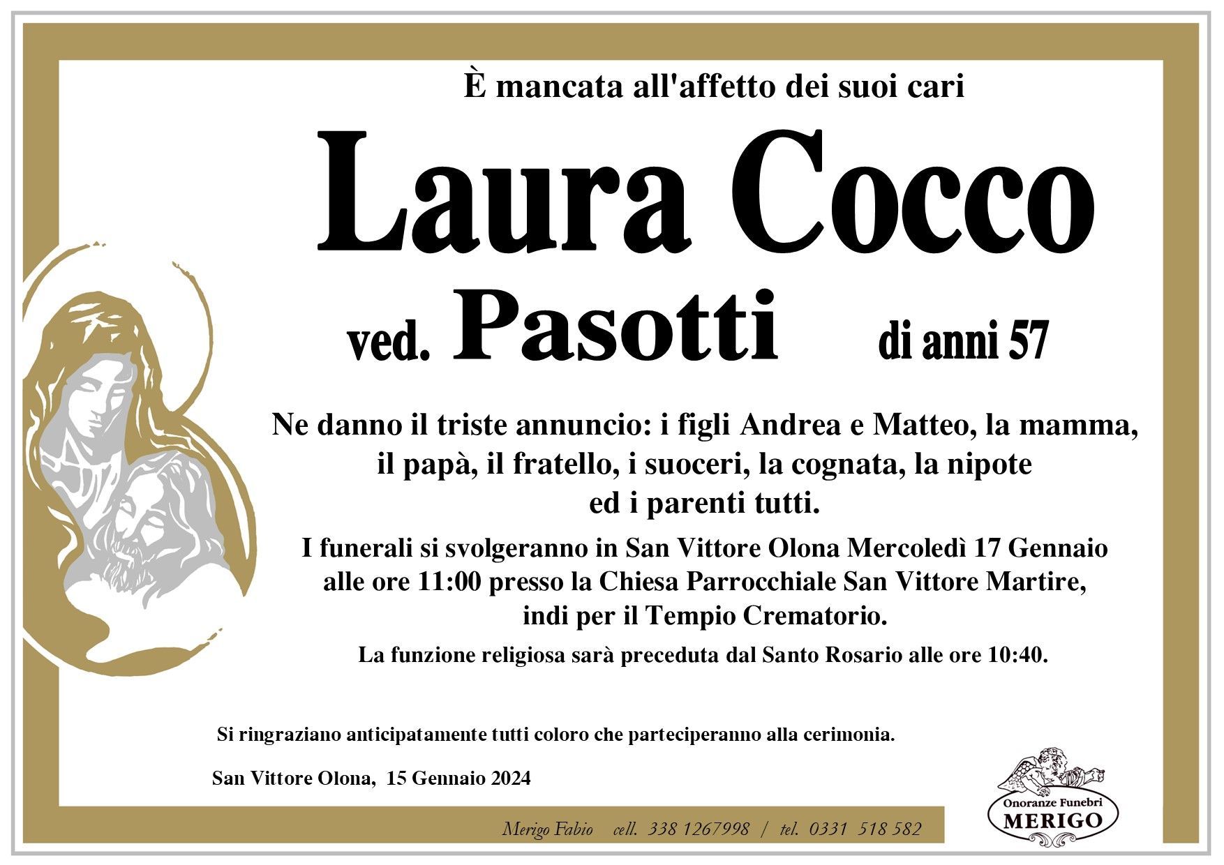 necrologio Laura Cocco