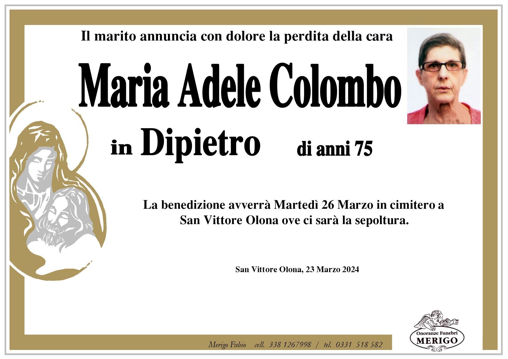necrologio Maria Adele Colombo