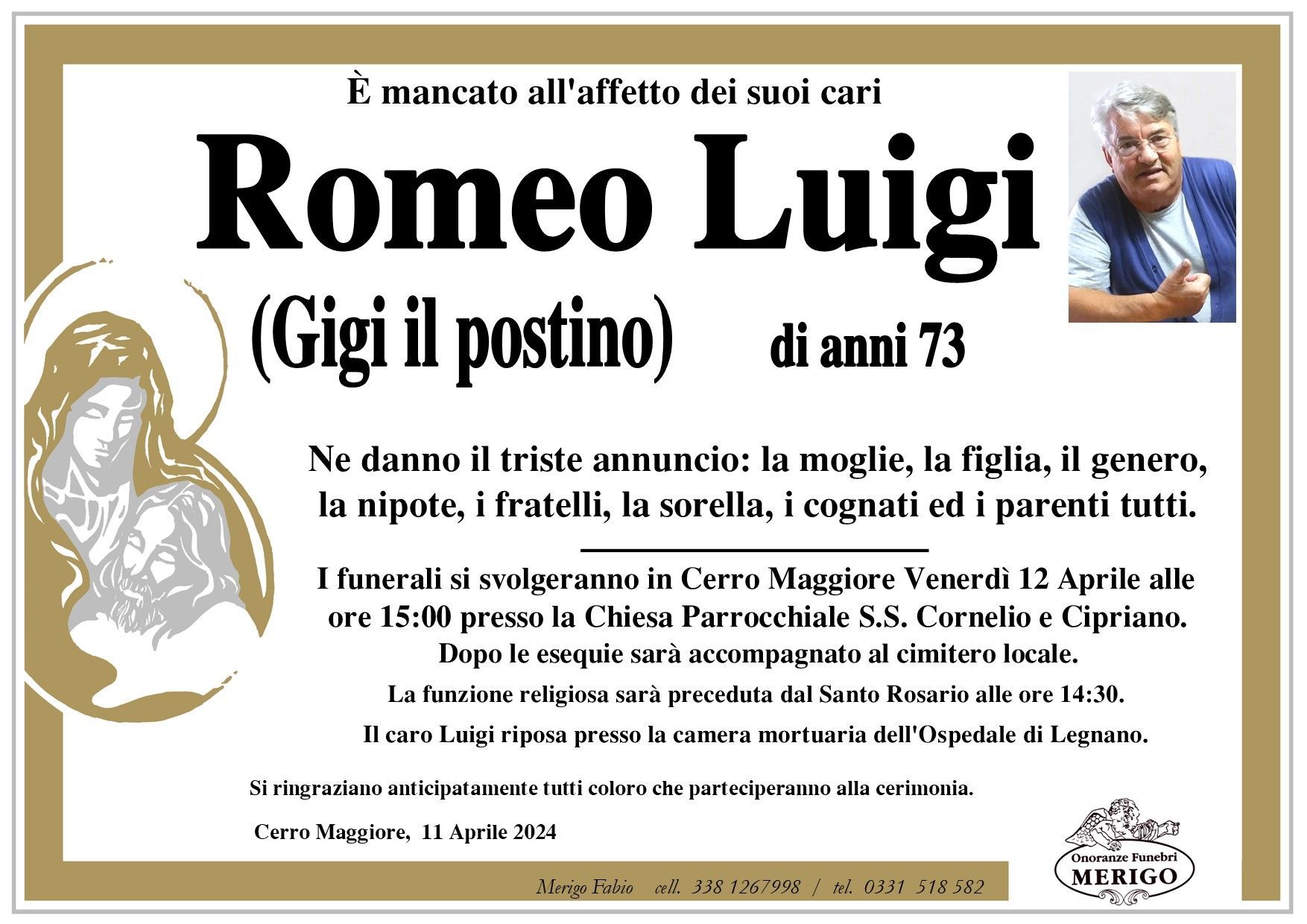 necrologio Luigi Romeo