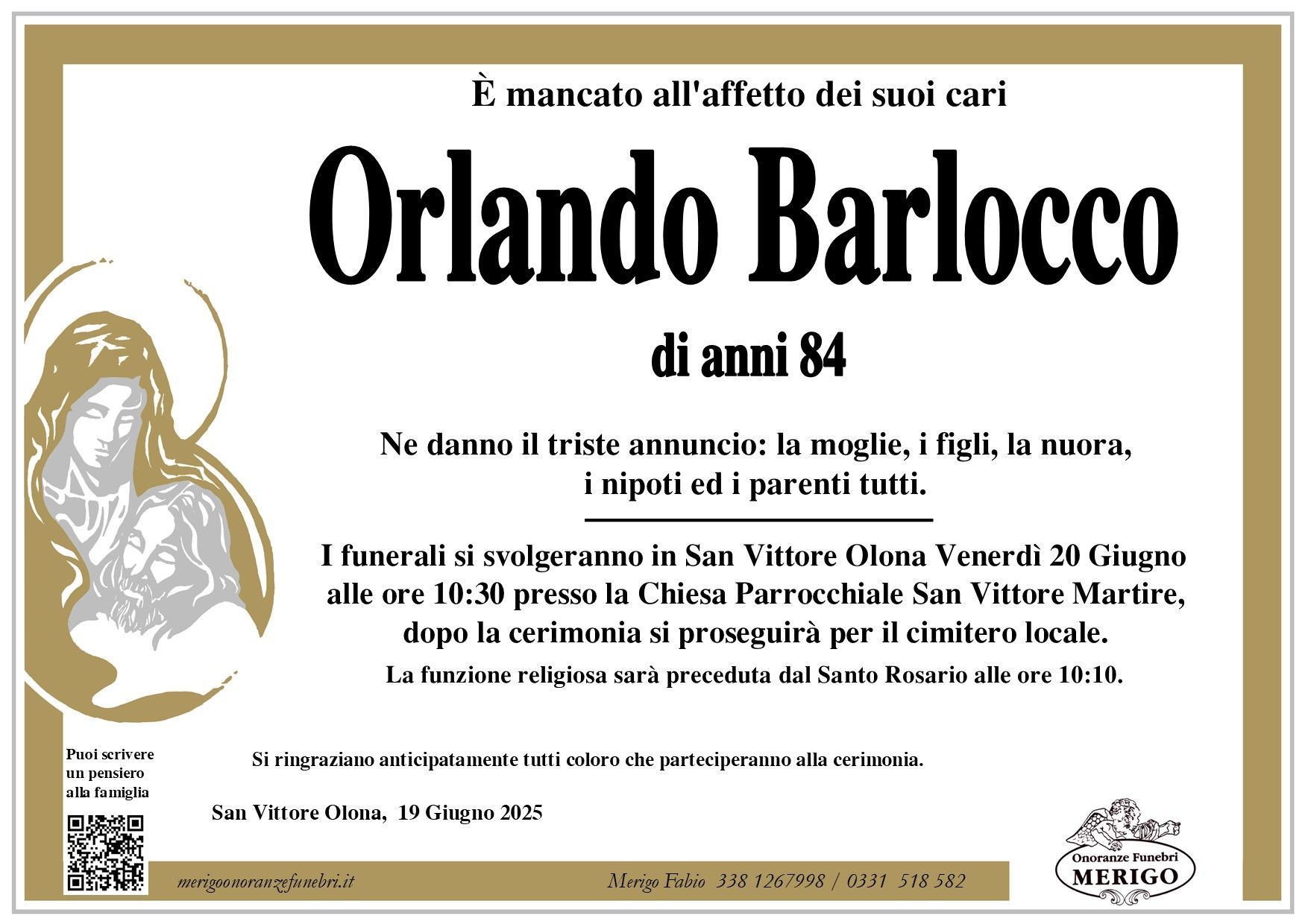 necrologio Orlando Barlocco