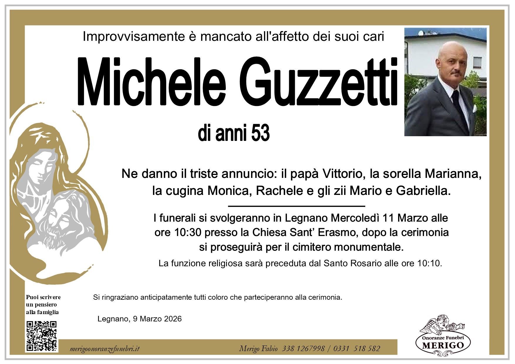 necrologio Michele Guzzetti