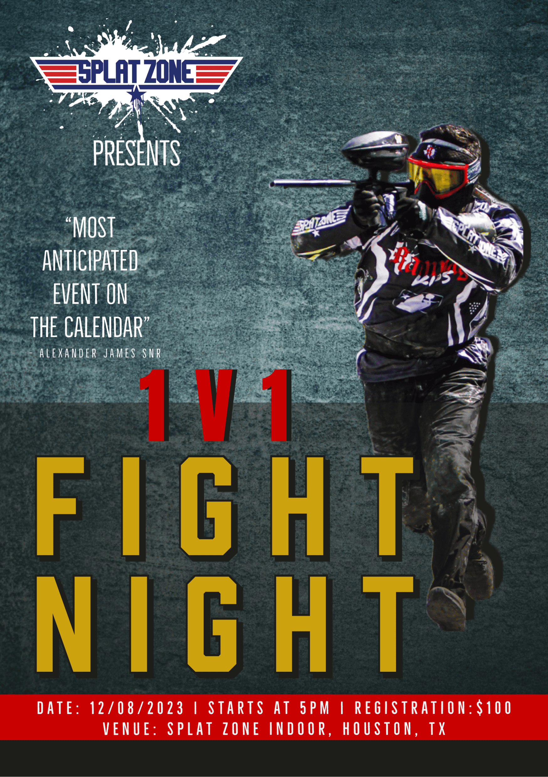 1V1 Fight Night | Splat Zone Indoor Paintball