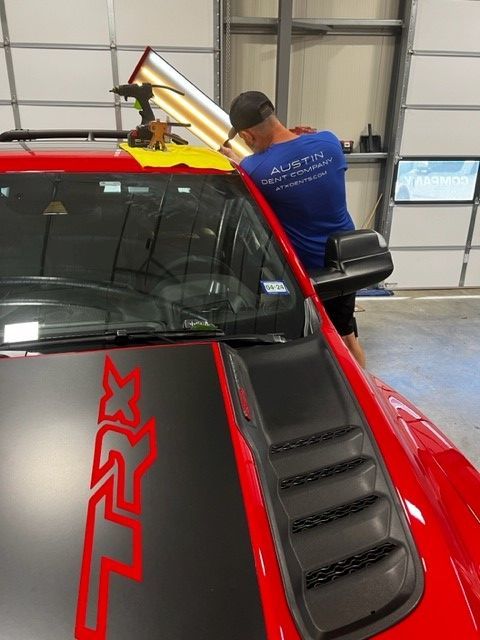 Hail dent repair near Austin Texas before and after
