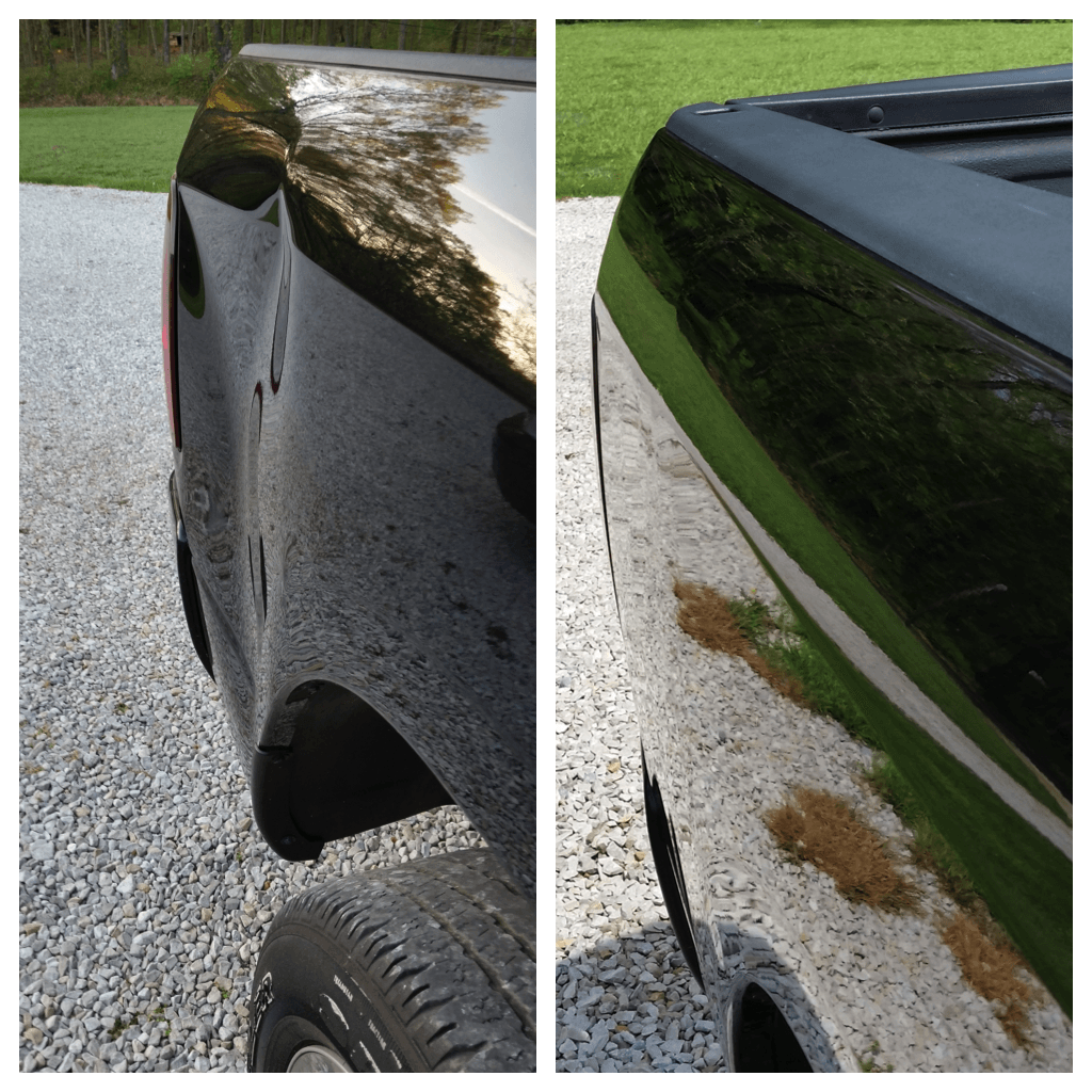 Paintless dent removal in Central Texas before and after