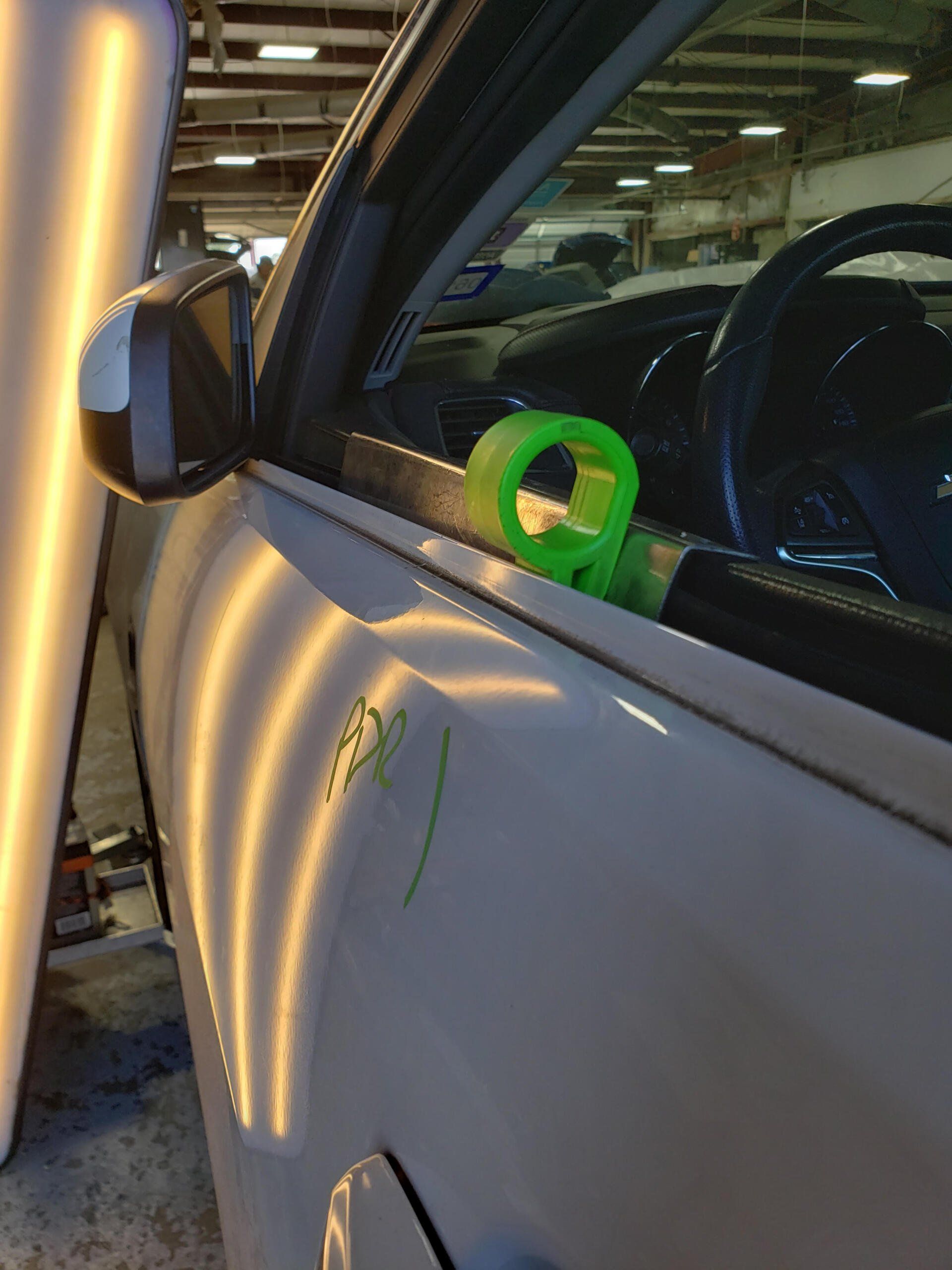 Door ding repair before and after