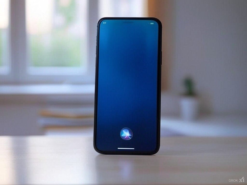 A smart phone is sitting on top of a wooden table.