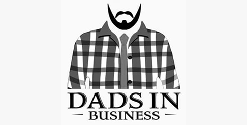 A black and white logo of a man with a beard wearing a plaid shirt and tie.