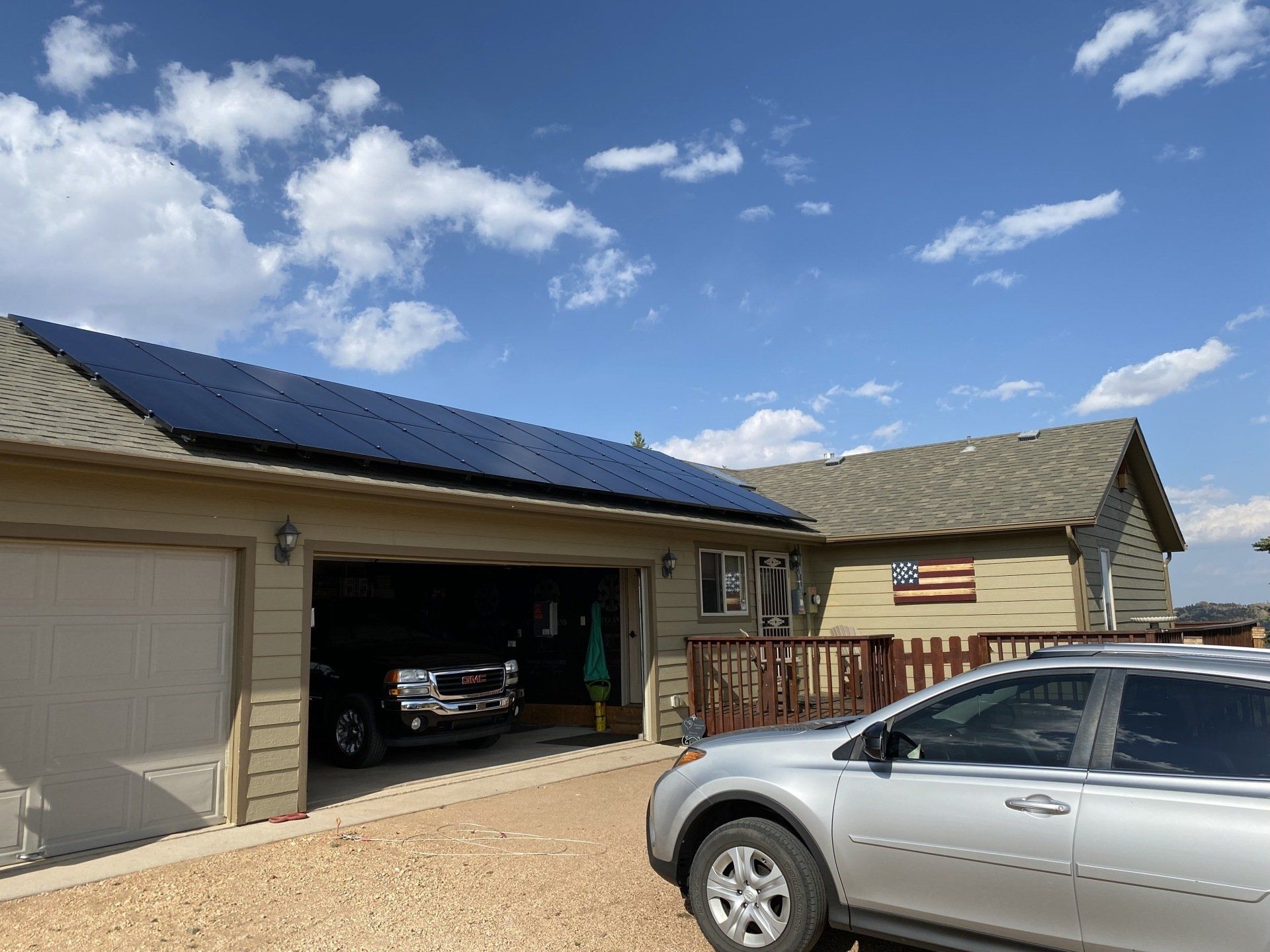 House Garage With Solar Panel In The Roof — Cheyenne, WY — The Electric & Solar Specialist