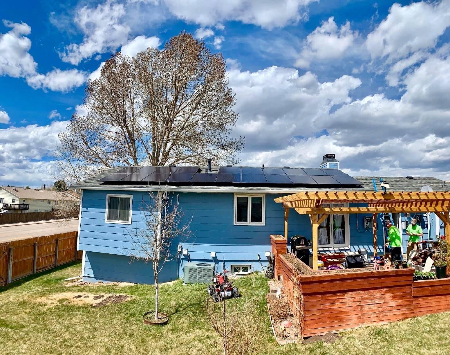 House Installed with Solar Panels — Cheyenne, WY — The Electric & Solar Specialist