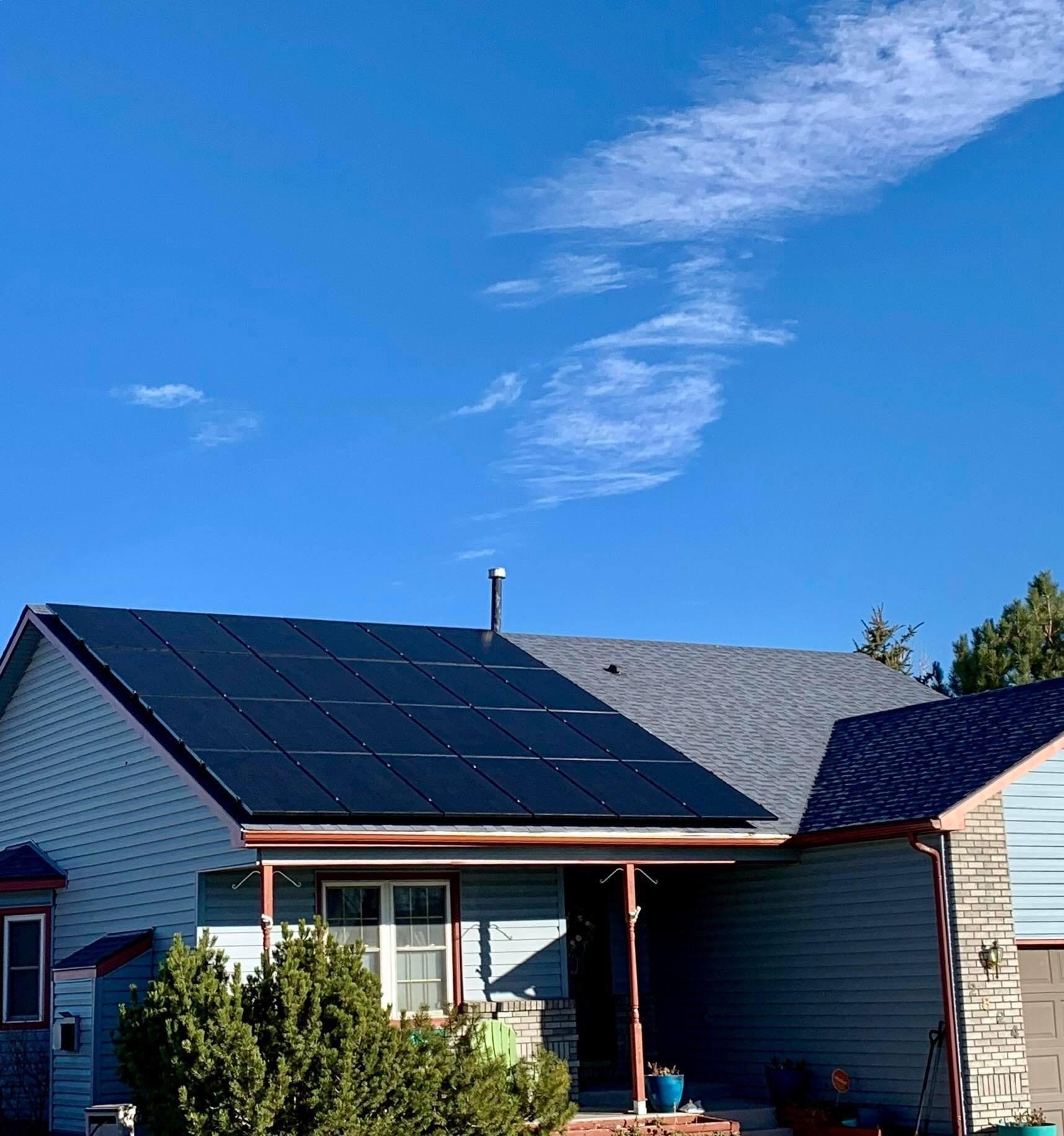 Solar Panels Attached on The Roof — Cheyenne, WY — The Electric & Solar Specialist