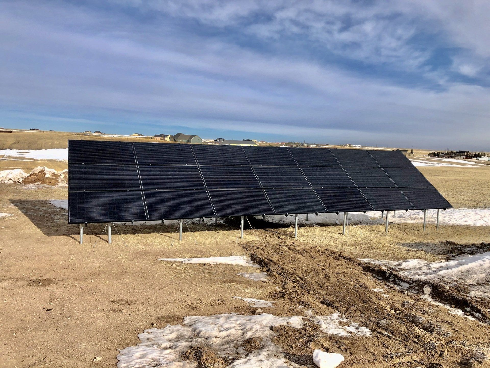 Solar Panel in Open Yard — Cheyenne, WY — The Electric & Solar Specialist