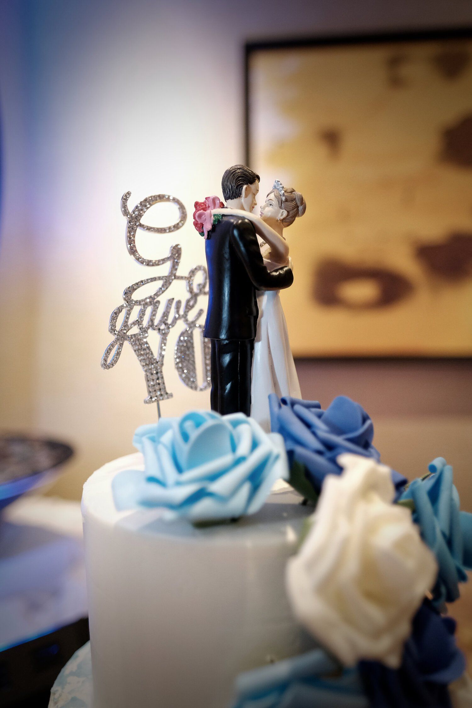 wedding cake topper shot from a Wedding Photography Package with De Vera Imagery