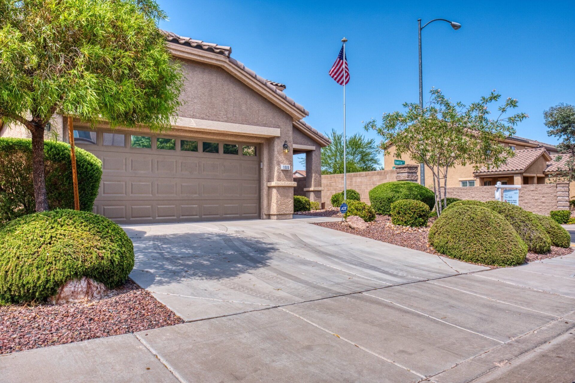 isometric shot of residence in Las Vegas with American flag from a Real Estate Photography Package from De Vera Imagery