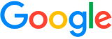 A colorful google logo on a white background