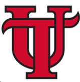 A red letter u with a black outline on a white background.