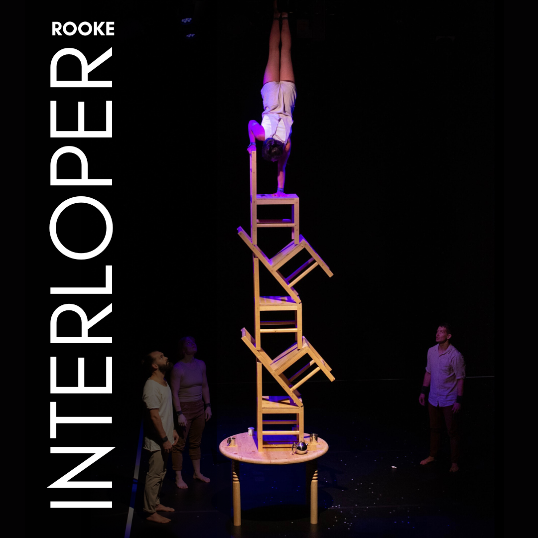 Handstand on High Chair Stack. Company ROOKE presents INTERLOPER