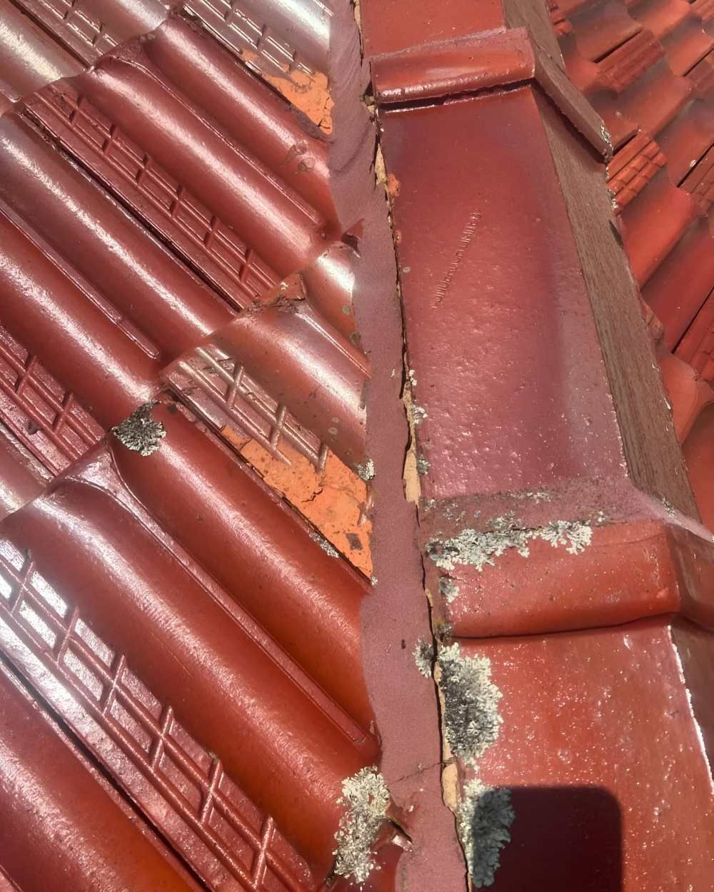 A Close Up Of A Roof With Red Tiles — Lance Ward Roof Tiling in Bathurst, NSW