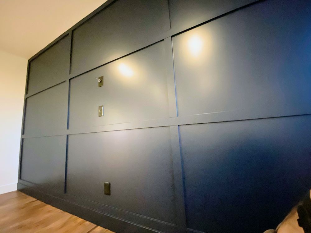 A large wall with a lot of squares on it