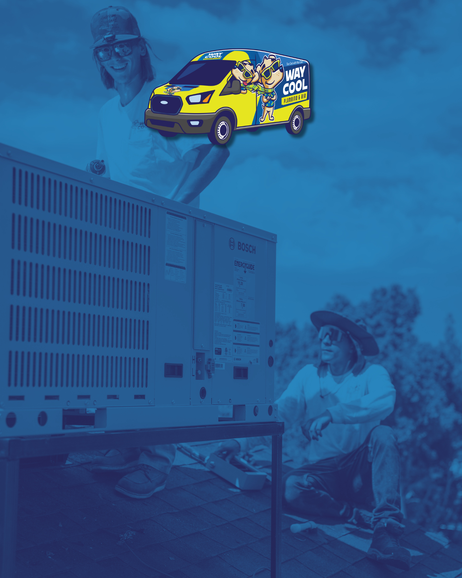 A yellow van with the word ice cream on it