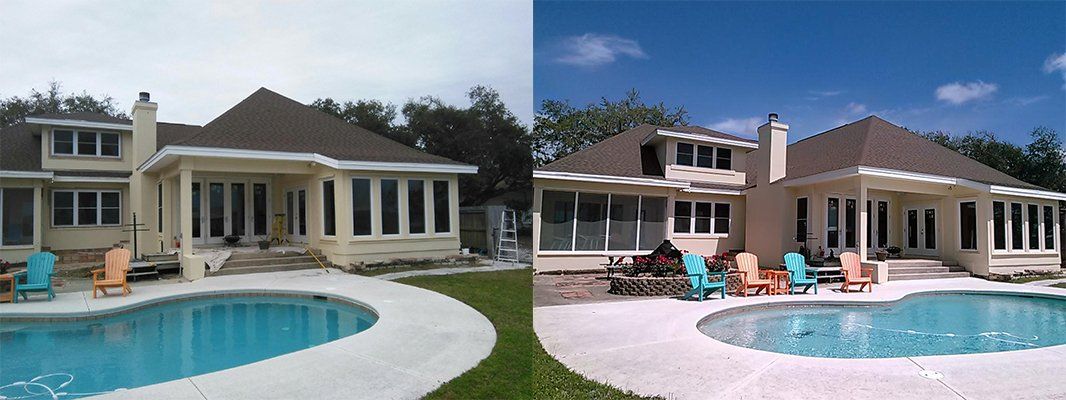 before and after of pool area - Home Improvement in Eastern Shore, AL