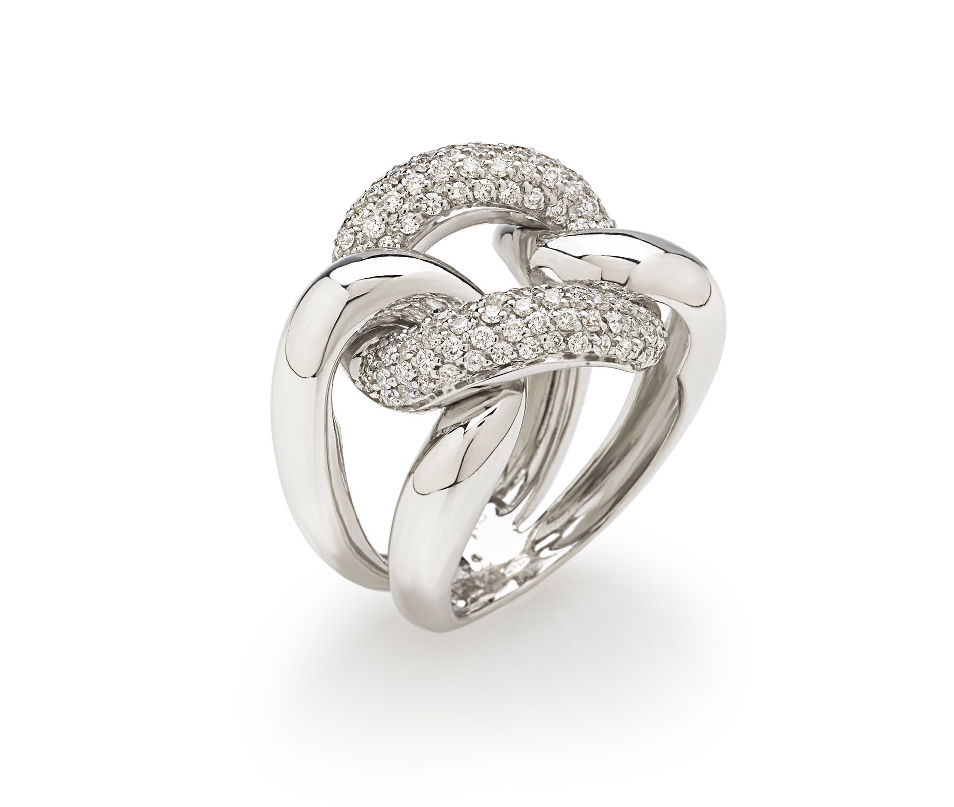 Anello in oro bianco e diamanti