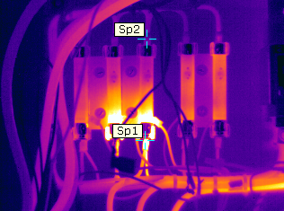 Electrical Conduits — Colorful Thermal Images of Electric Flow  in Albuquerque, NM
