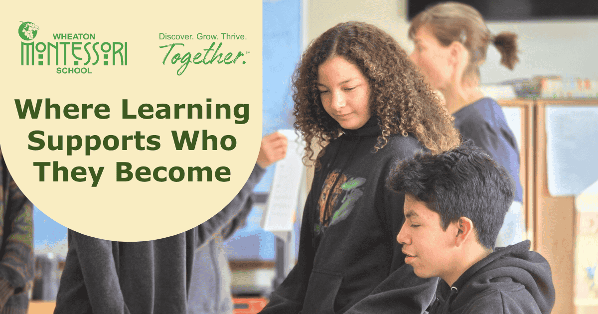 Students in classroom with headline