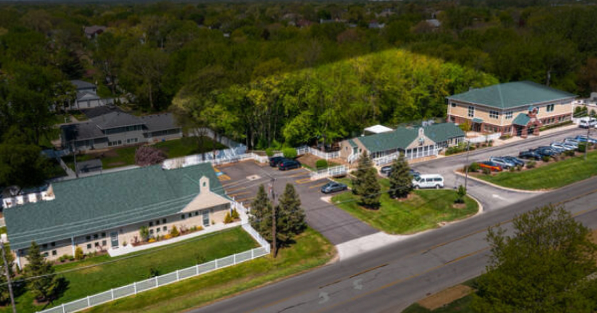 An aerial view of the Wheaton Montessori School