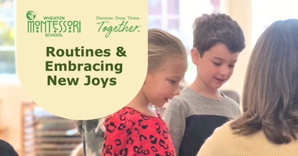 Two children and an adult looking down. Text reads: 