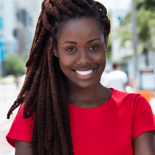 young african american woman smiling