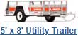 5 By 8 Feet Utility Trailer — Joliet, IL — Pines Rental