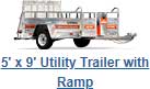 5 By 9 Feet Utility Trailer — Joliet, IL — Pines Rental