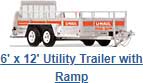6 By 12 Feet Utility Trailer With Ramp — Joliet, IL — Pines Rental