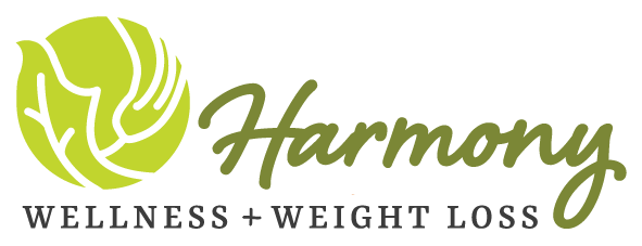 A logo for harmony wellness and weight loss