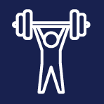 A man is lifting a barbell over his head.